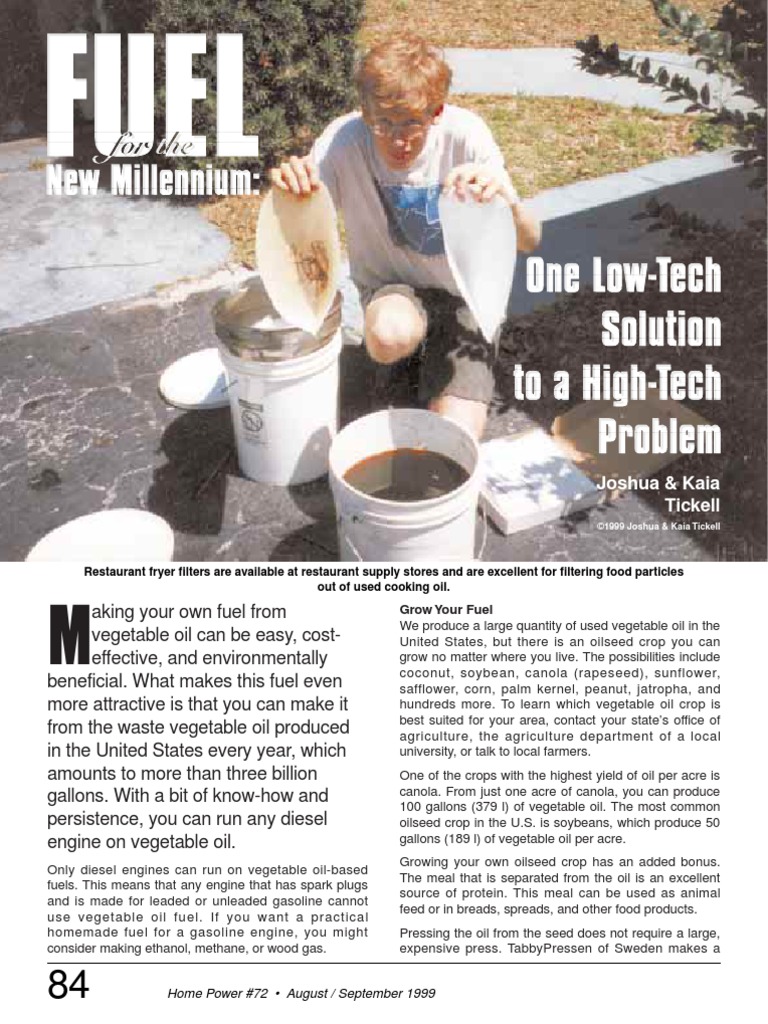 Biodiesel Vegetable Oil 2001 PDF Vegetable Oil Diesel Fuel