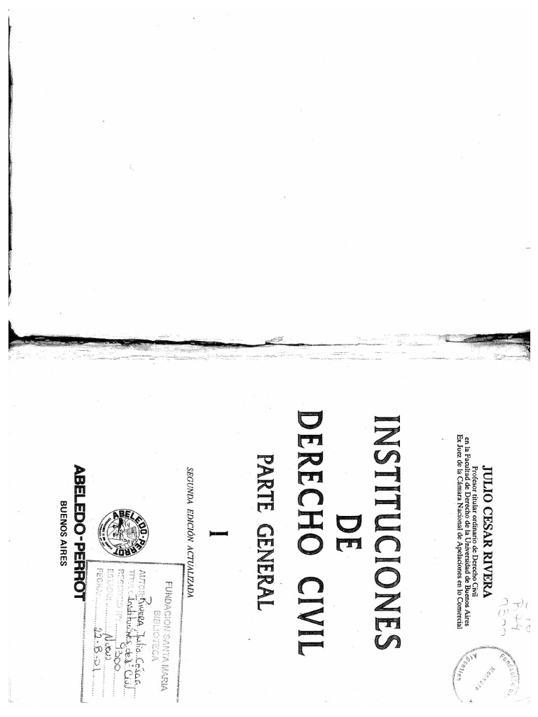 Instituciones de Derecho Civil - Parte General - Tomo 1 - 2° Edicion ...