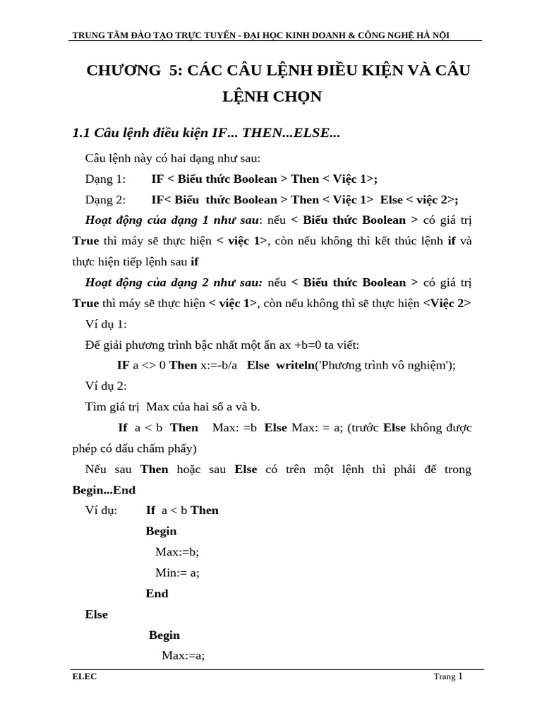 Chuong 5 | PDF