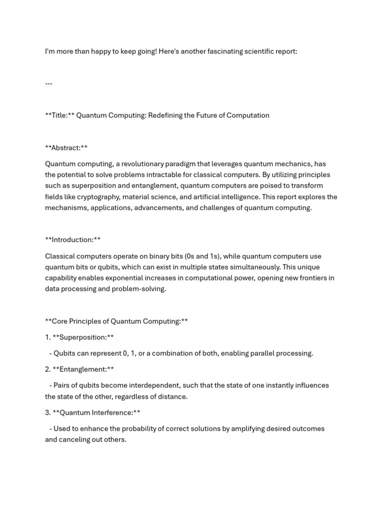 Quantum Computing: Future of Technology | PDF | Quantum Computing ...