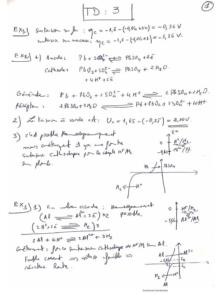 TD 3 Chimie Corrigé Lydex | PDF