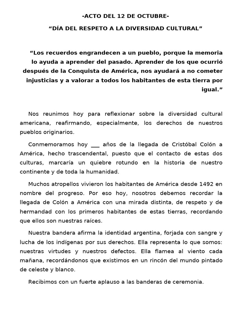 Reflexión sobre el 12 de octubre | PDF | Américas