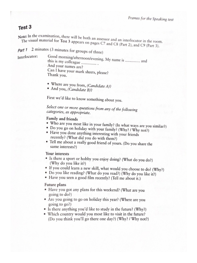 Speaking 2 | PDF