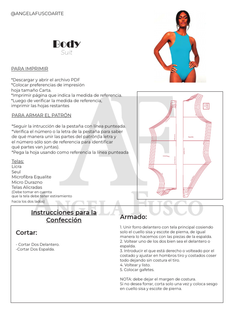 Molde de Body para Imprimir PDF | PDF