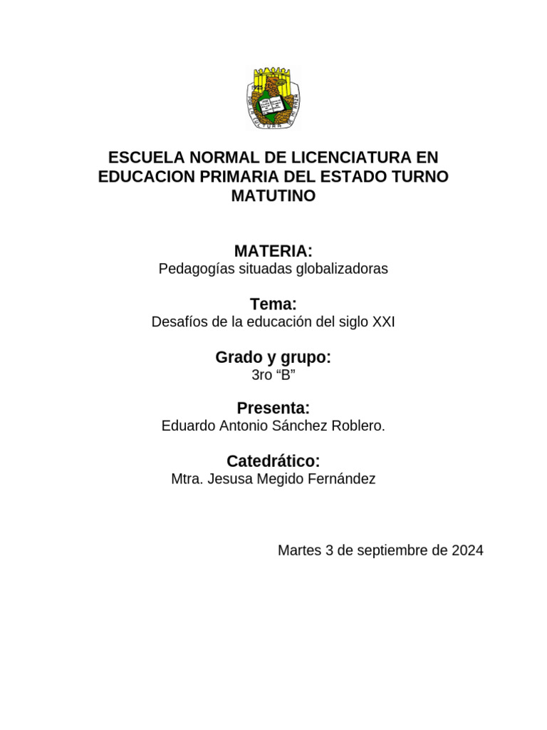 Retos De La Educación Del Siglo Xxi Pdf Creatividad Enseñando