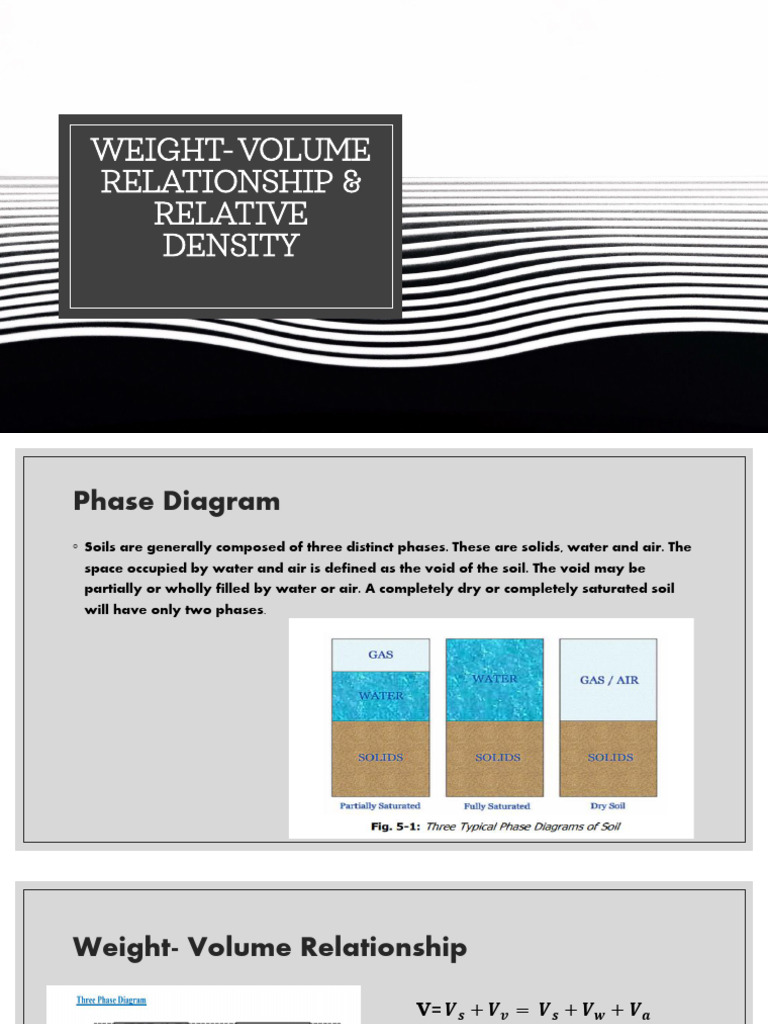 Weight-Volume-Relationship-Relative-Density-Revised | PDF | Physical ...