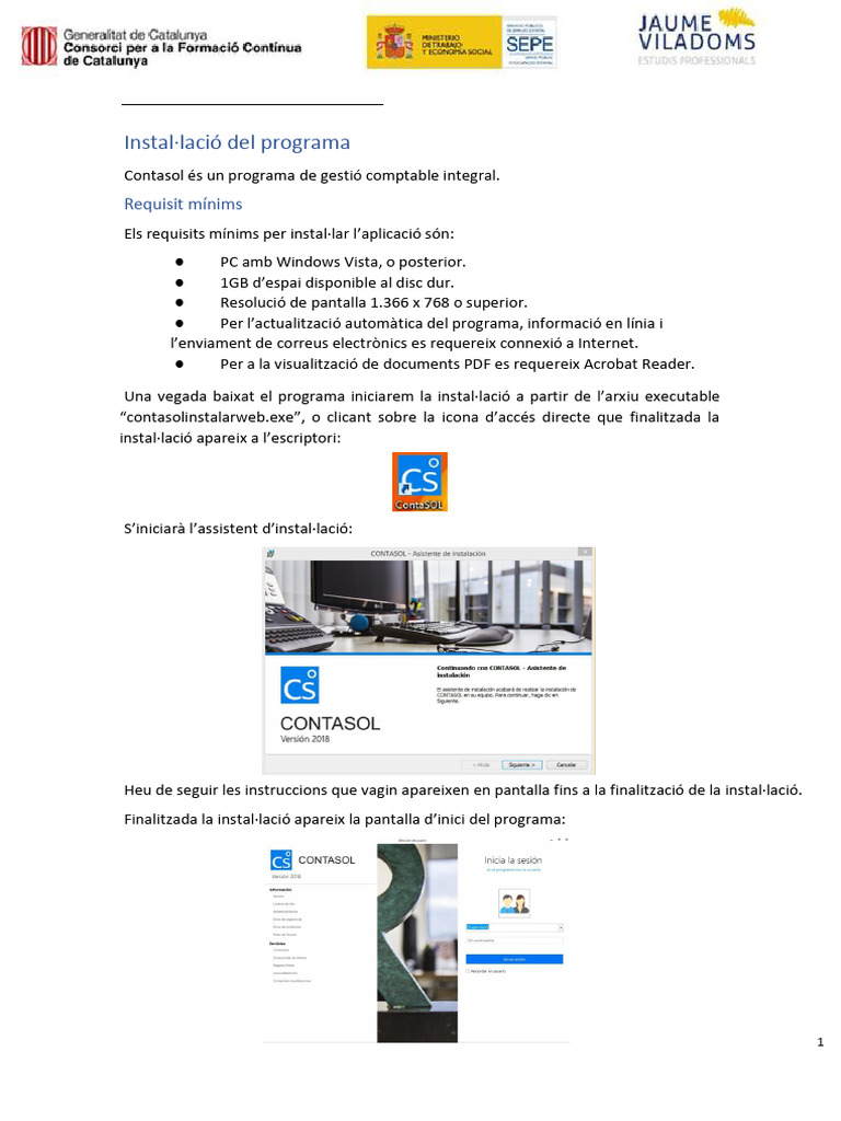 2.1 Requisits Per A Instal - Lar Contasol | PDF