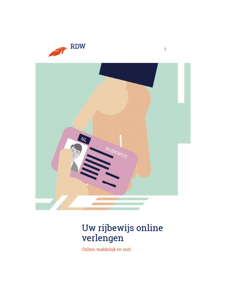 Brochure Uw Rijbewijs Online Verlengen | PDF