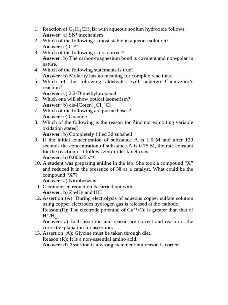 Reaction of C H CH BR With Aqueous Sodium Hydroxid | PDF | Redox ...