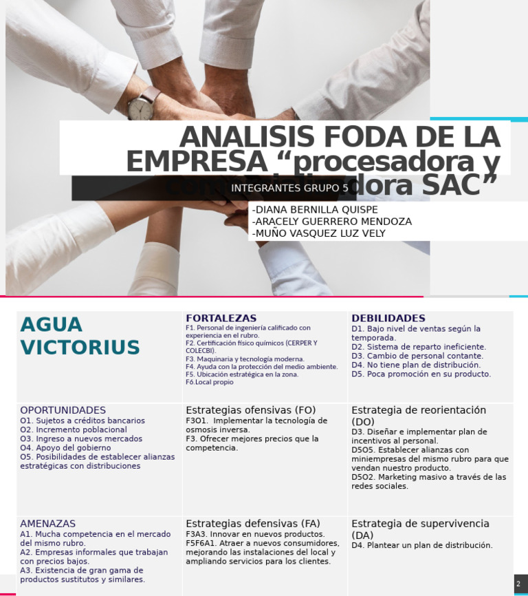 Analisis Foda de La Empresa Grupo 5 | PDF | Análisis FODA | Negocios ...