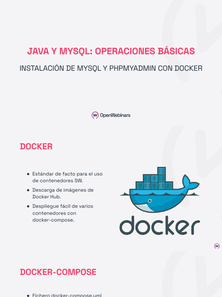 Instalación de MySQL y PHPMyAdmin con Docker | PDF