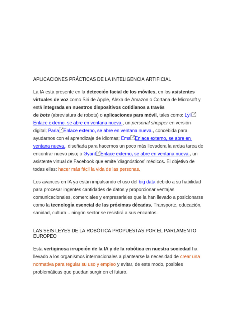 Aplicaciones Prácticas de la IA | PDF | Inteligencia artificial ...