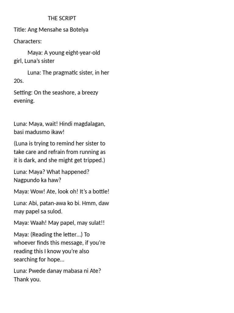 The Script | PDF