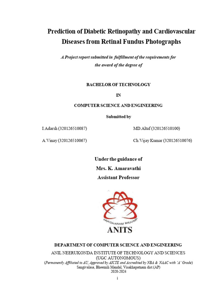Prediction of Diabetic Retinopathy and Cardiovascular Diseases From ...