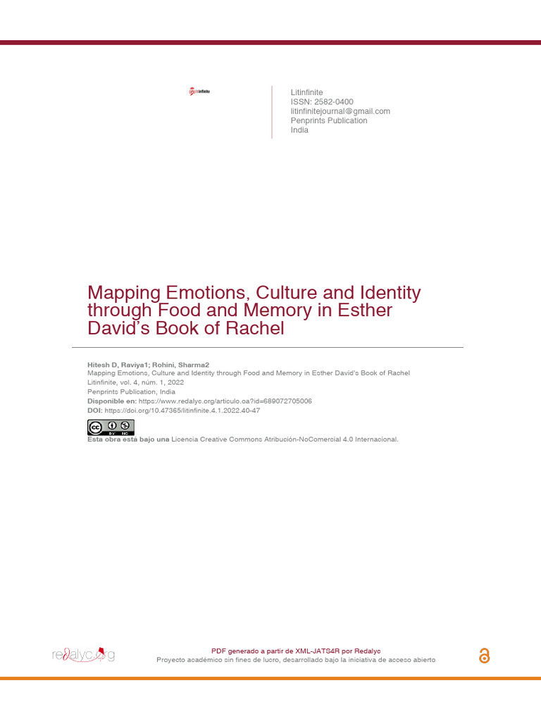 Food, Memory, and Identity in Literature | PDF | Passover | Nostalgia