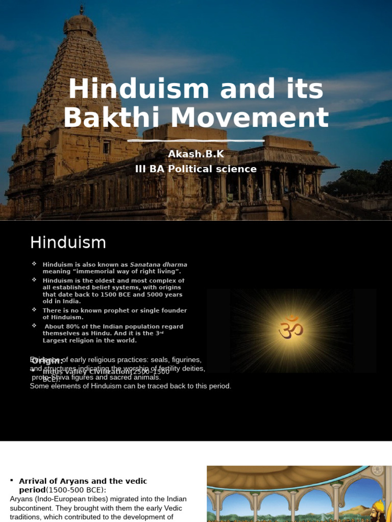 Overview of Hinduism and the Bhakti Movement | PDF | Vedas | Bhakti ...