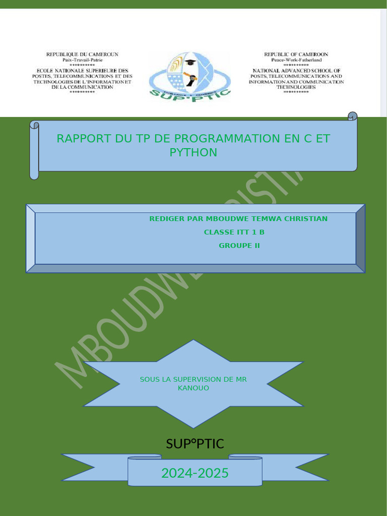 Rapport TP Programmation C et Python | PDF