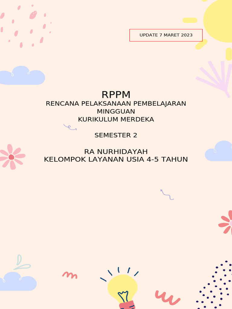 RPPM Cuaca untuk Anak Usia Dini | PDF