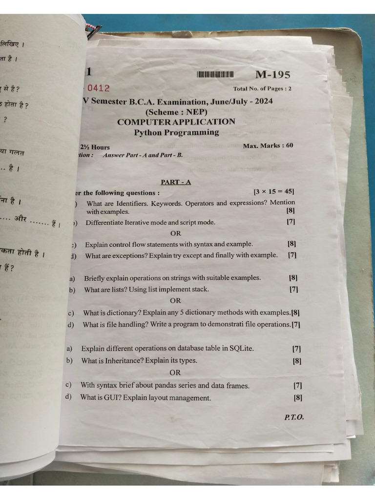 4th Sem Bca Pyqs | PDF