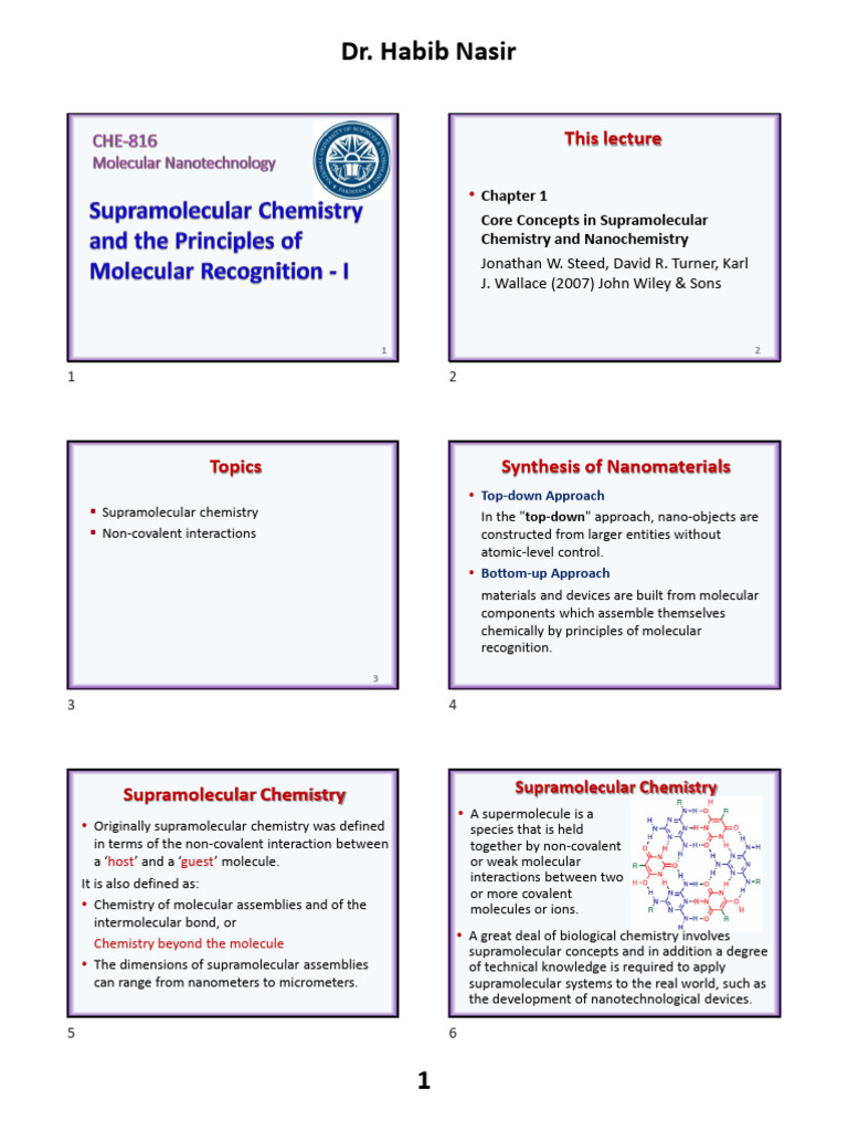 Molecular Recognition in Supramolecular Chemistry | PDF ...