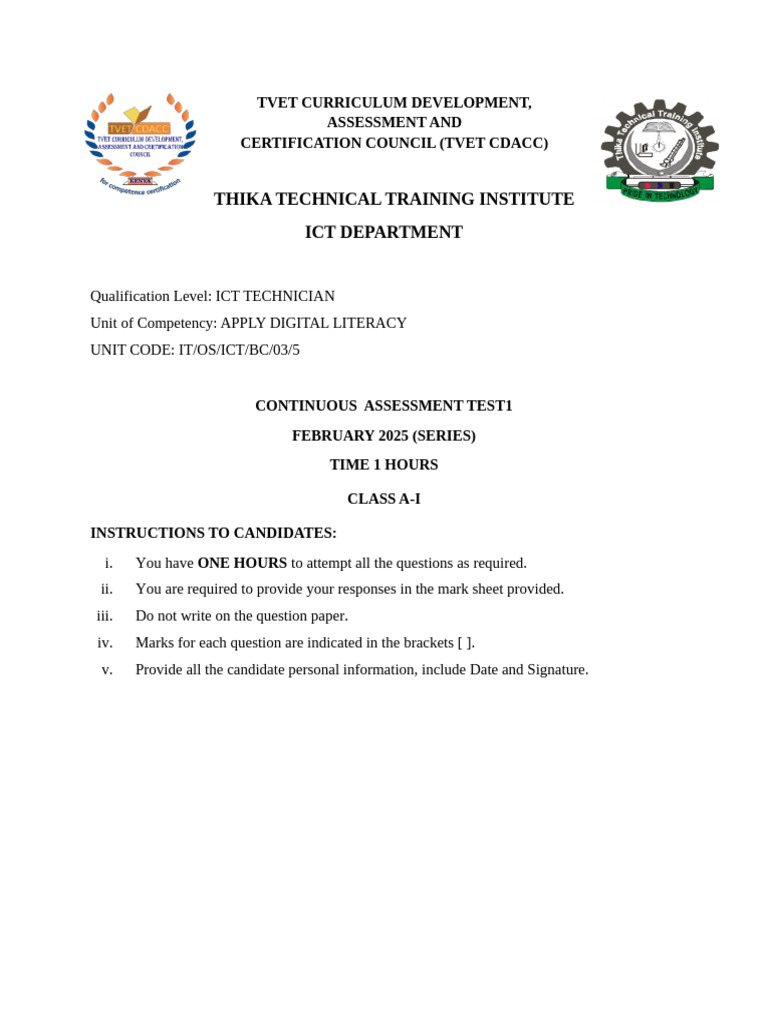 Tvet Curriculum Development Pdf