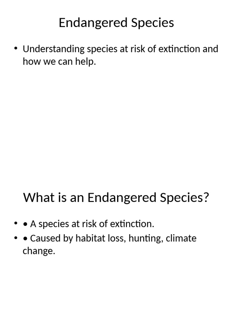 Endangered Species | PDF