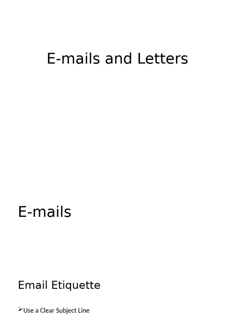 Writing E-Mails and Letters | PDF