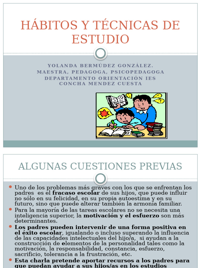 Hábitos y Técnicas de Estudio Efectivas | PDF | Habilidades de estudio ...