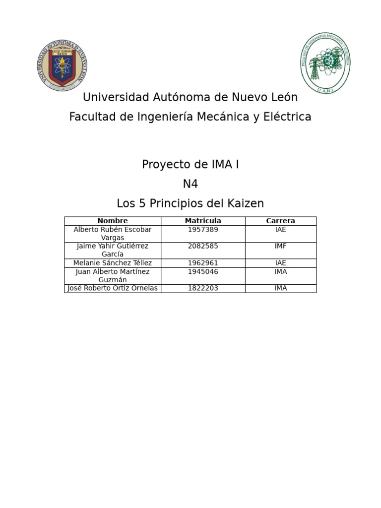 5 Principios del Kaizen para Mejora Continua | PDF | Residuos | Lean ...