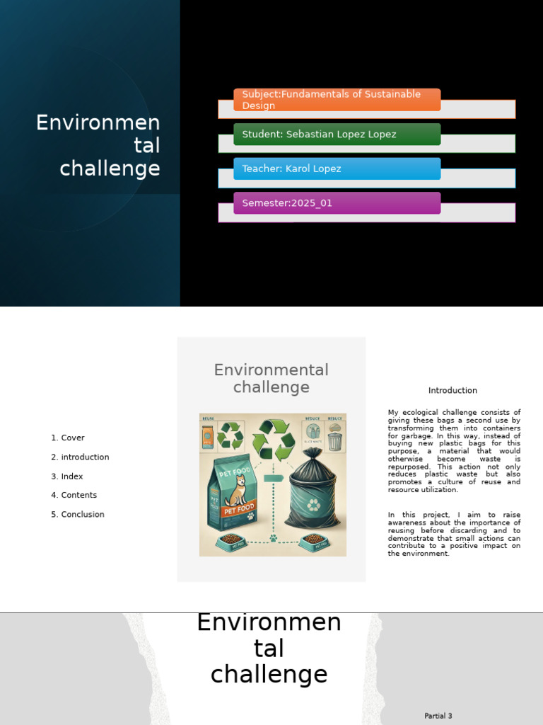 Sebas Enviromental Challenge | PDF | Waste | Human Impact On The ...