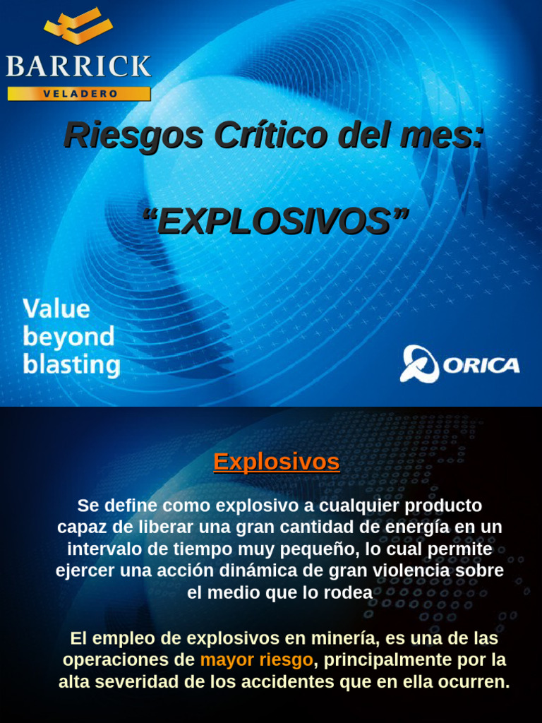 Riesgos Críticos de Explosivos en Minería | PDF