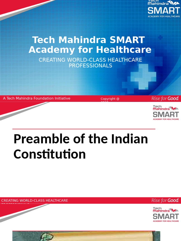 Preamble of The Indian Constitution Prose | PDF | Government ...
