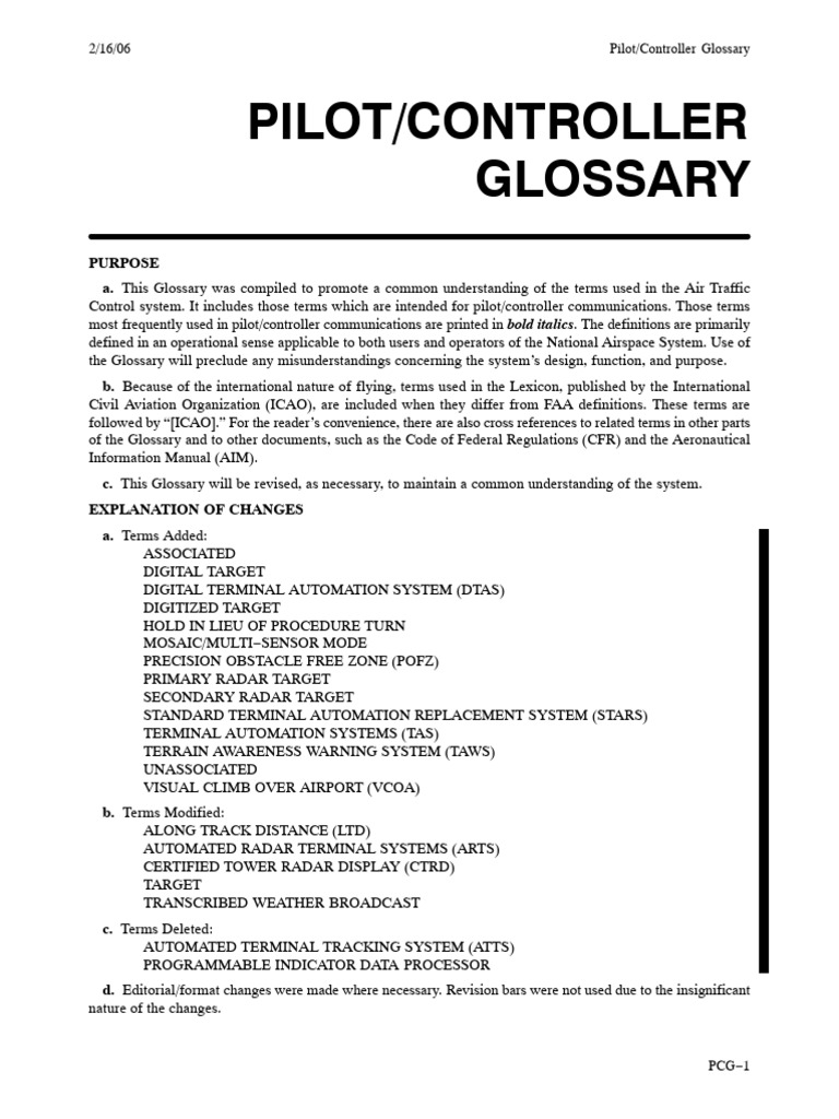 Pilot/Controller Communication Terms Guide | PDF | Air Traffic Control ...