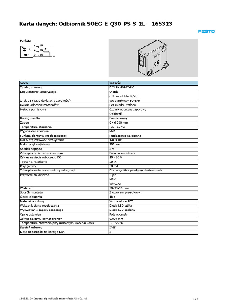 Odbiornik SOEG-E-Q30-PS-S-2L | PDF