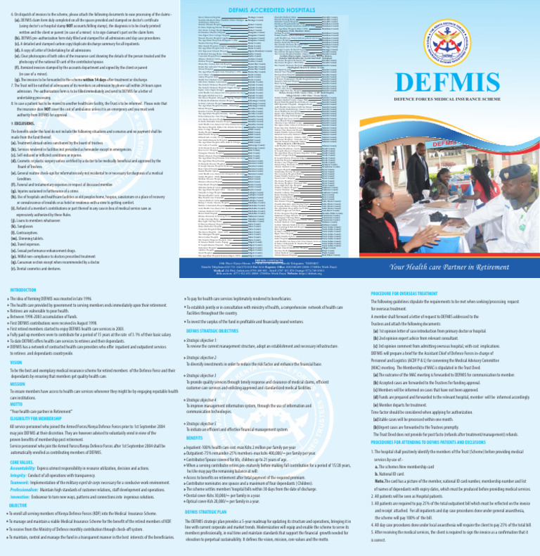 DEFMIS Accredited Hospitals List 2023 | PDF | Hospital | Nairobi