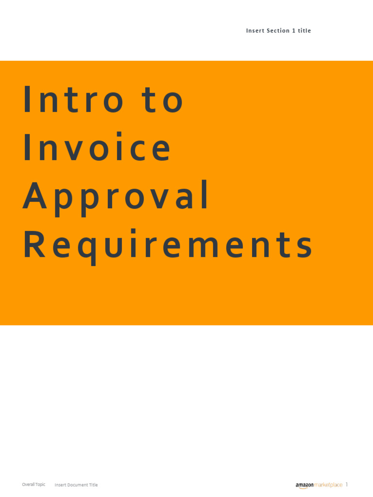 03-Intro To Invoice Approval Requirements | PDF | Invoice | Receipt