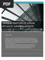 Critical Analysis of Virgin Atlantic Website