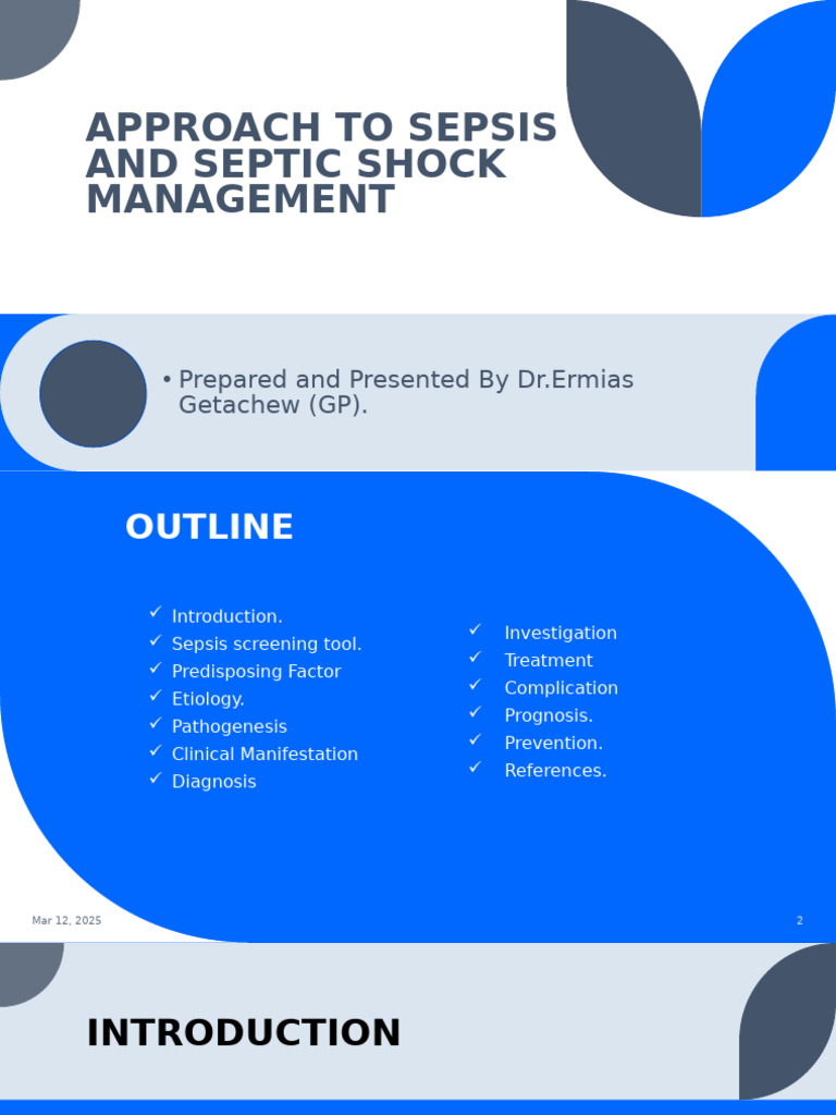 Sepsis and Septic Shock Management Guide | PDF | Sepsis | Shock ...