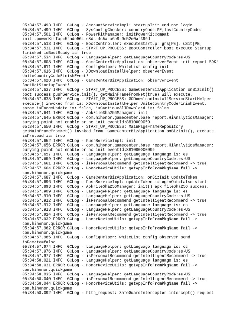 GameCenter Startup Log Analysis | PDF | Computing | Software
