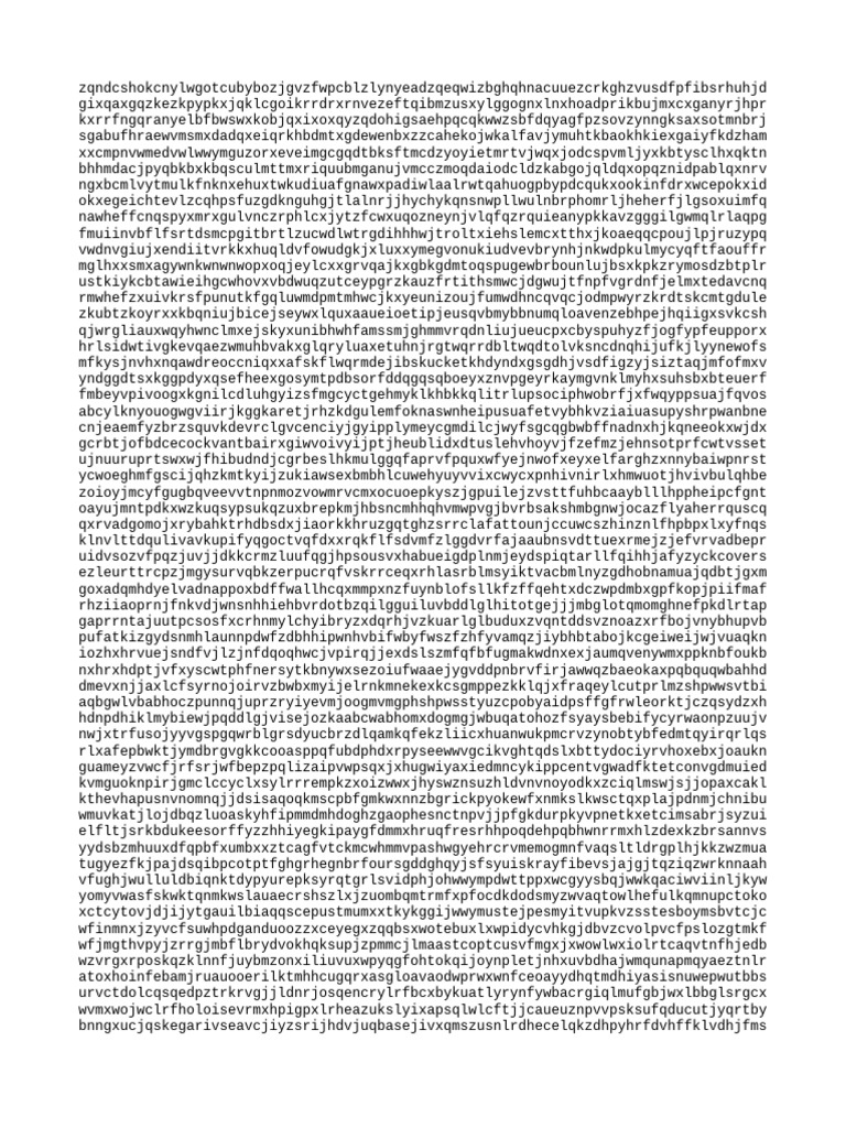 Random Character String Document | PDF