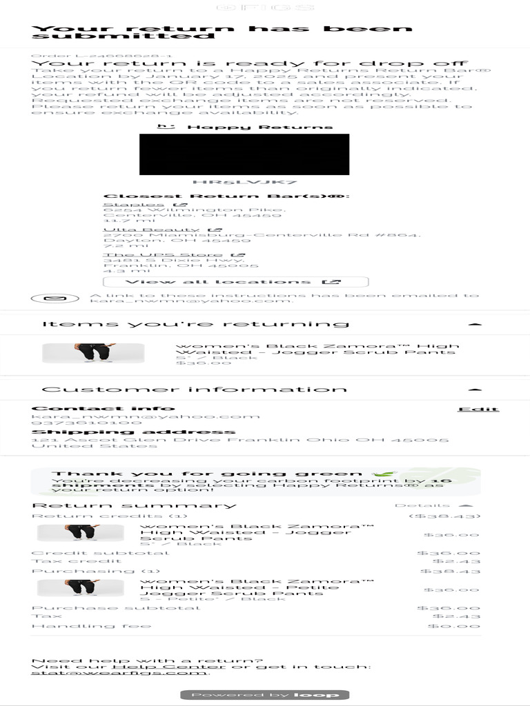 Figs Return Instructions and Locations | PDF