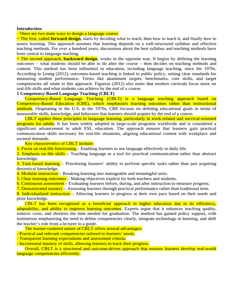 Understanding Competency-Based Language Teaching | PDF | Learning ...