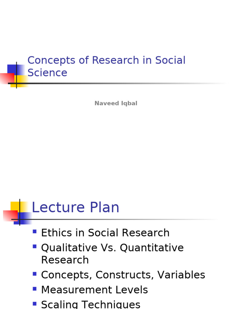 Social Science Research Concepts Guide | PDF | Level Of Measurement ...