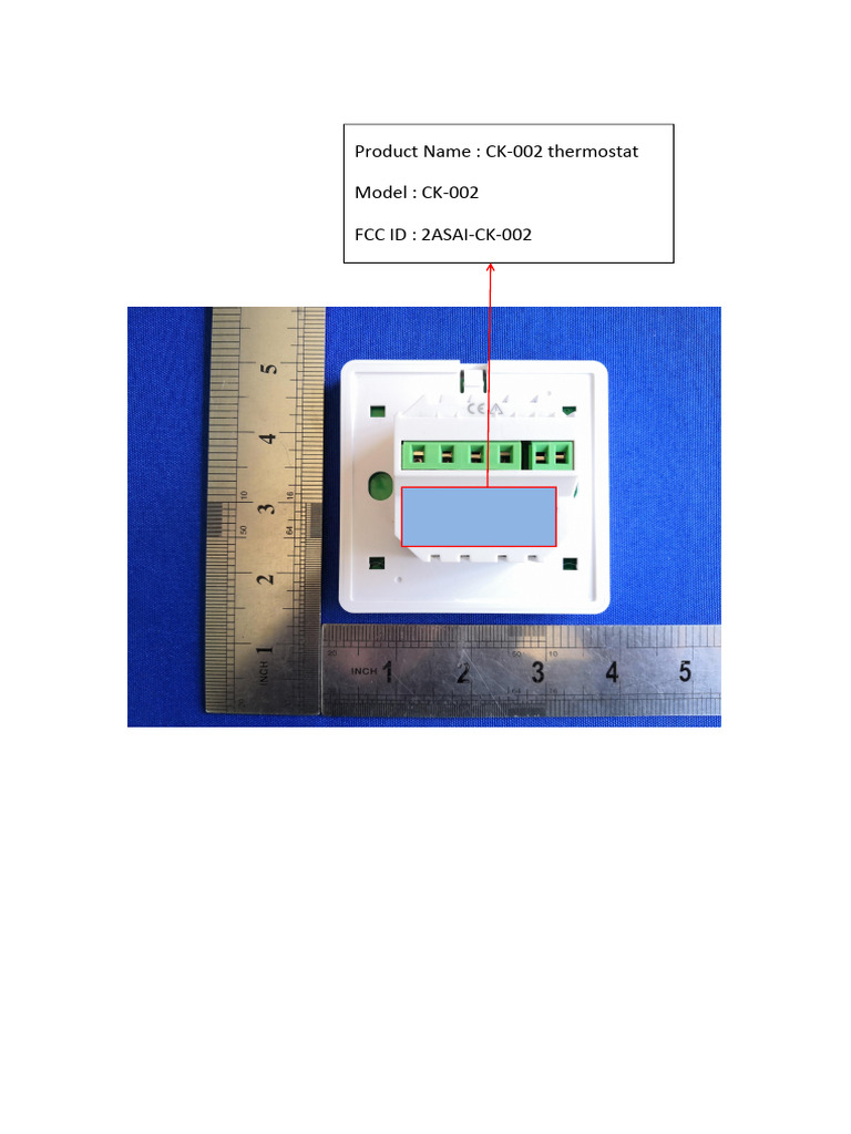 Product Name: CK-002 Thermostat Model: CK-002 FCC ID: 2ASAI-CK-002 | PDF