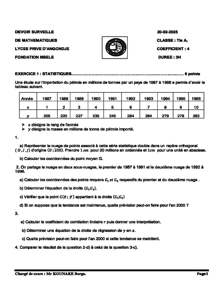 Devoir2 tr2 | PDF