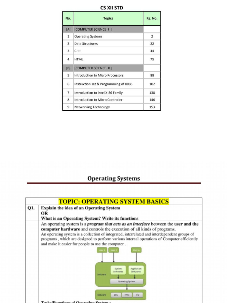 XII STD - CS Notes | PDF
