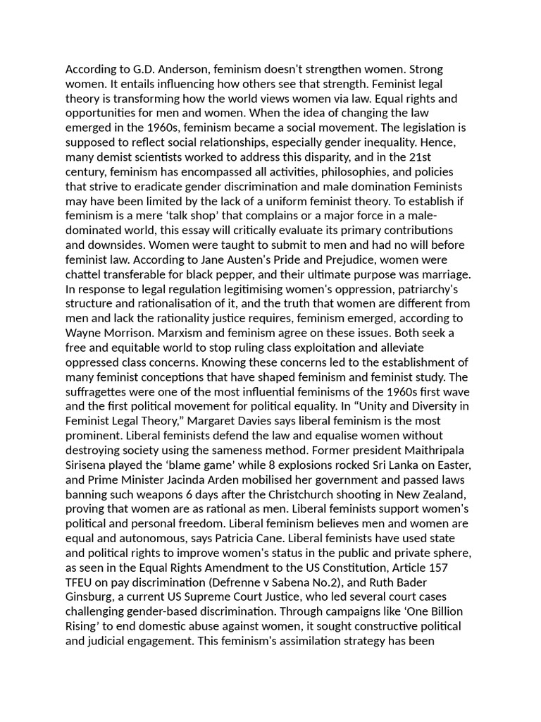 Feminism's Evolution and Impact | PDF | Feminism | Gender Studies