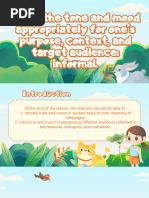Tone and Mood in Grade 4 English | PDF | Emotions | Learning