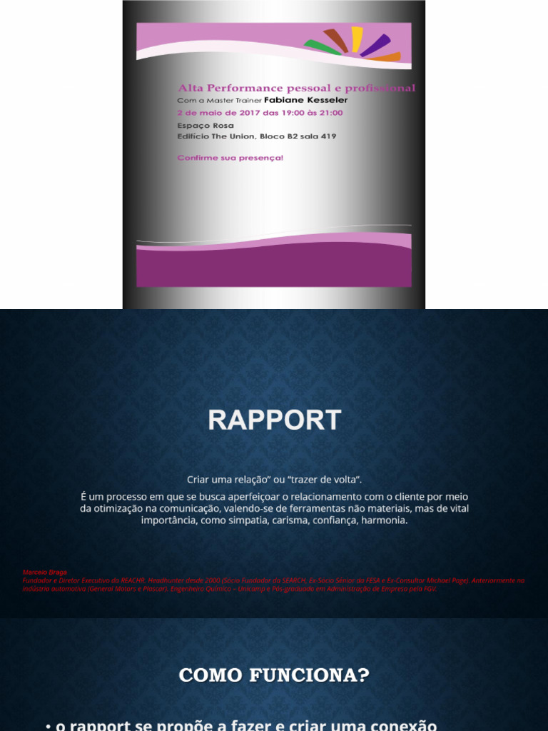 ELEMENTOS FUNDAMENTAIS DO RAPPORT - PDF Download grátis | PDF