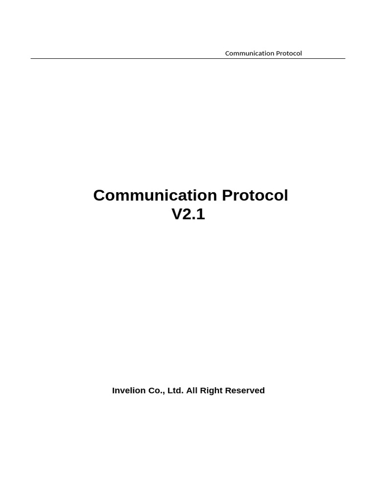 Communication User Protocol V2.1 - en | PDF | Parameter (Computer ...